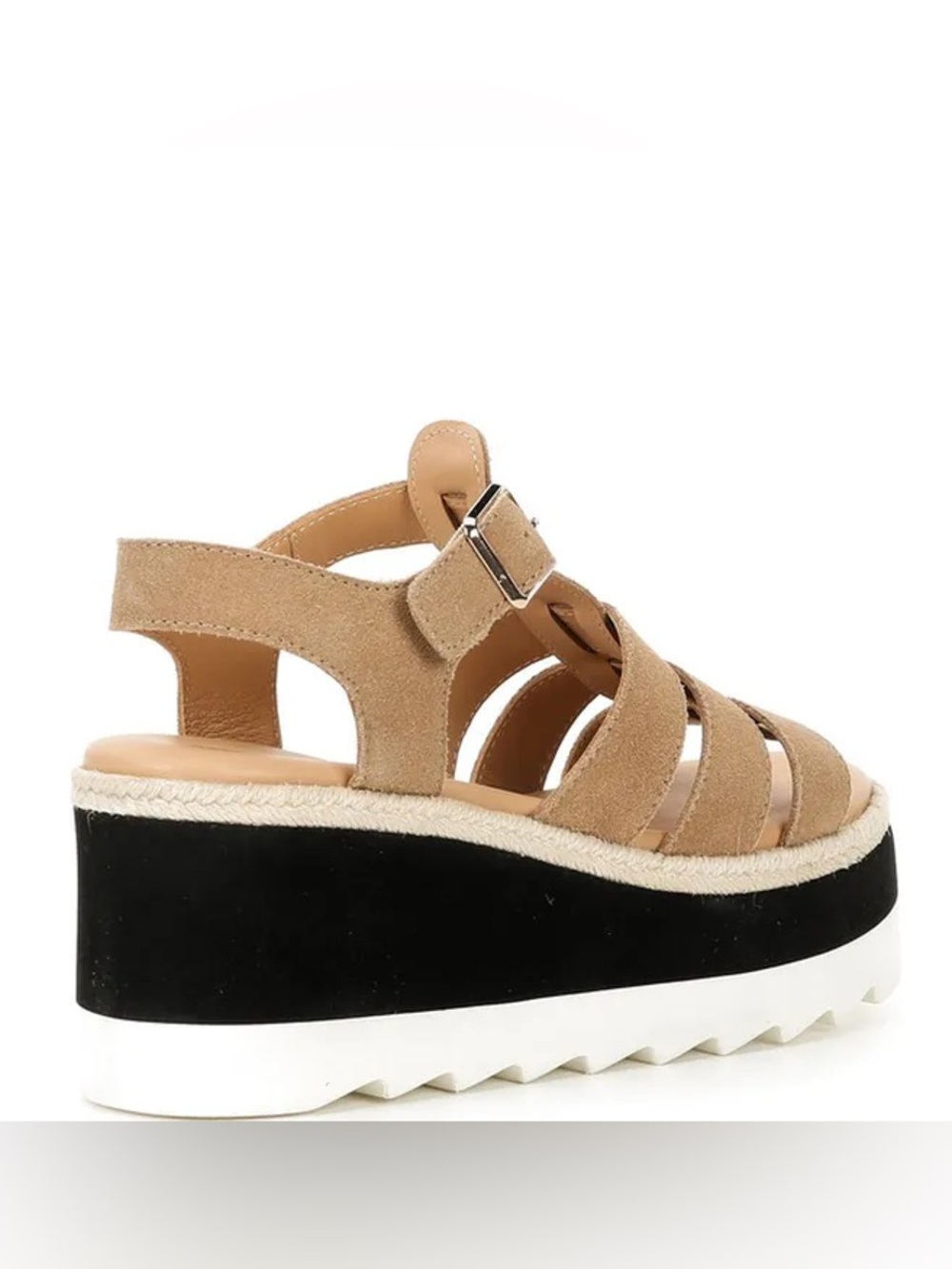 NWT Free People Movement Mykonos Suede Fisherman Platform Wedge Sandals Vachetta - Picture 9 of 11